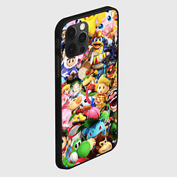 Чехол для iPhone 12 Pro SUPER SMASH BROS ГЕРОИ ИГРЫ, цвет: 3D-черный — фото 2