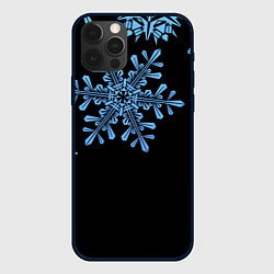 Чехол для iPhone 12 Pro Минималистичные Снежинки, цвет: 3D-черный