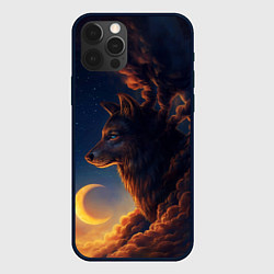 Чехол для iPhone 12 Pro Ночной Волк Night Wolf, цвет: 3D-черный