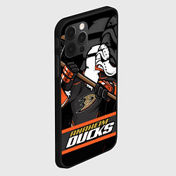 Чехол для iPhone 12 Pro Анахайм Дакс, Anaheim Ducks, цвет: 3D-черный — фото 2