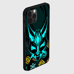 Чехол для iPhone 12 Pro GENSHIN IMPACT ГЕНШИН ИМПАКТ СЯО МАСКА, цвет: 3D-черный — фото 2