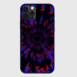 Чехол для iPhone 12 Pro Абстракция Стай, цвет: 3D-черный