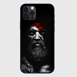 Чехол iPhone 12 Pro ЛИЦО КРАТОСА, БОГ ВОЙНЫ GOD OF WAR