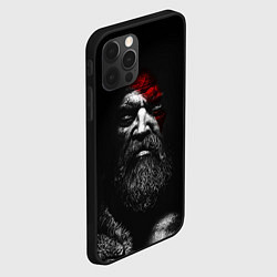 Чехол для iPhone 12 Pro ЛИЦО КРАТОСА, БОГ ВОЙНЫ GOD OF WAR, цвет: 3D-черный — фото 2