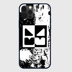 Чехол для iPhone 12 Pro GEOMETRY DASH BLACK & WHITE SMILE, цвет: 3D-черный