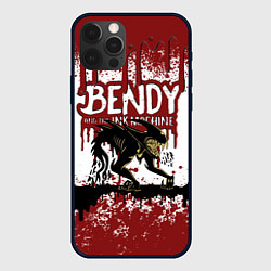 Чехол для iPhone 12 Pro BLOOD BLACK AND WHITE BENDY AND THE INK MACHINE, цвет: 3D-черный