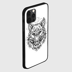 Чехол для iPhone 12 Pro Волчий портрет, цвет: 3D-черный — фото 2