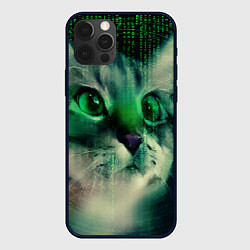 Чехол для iPhone 12 Pro Cat in The Digital World, цвет: 3D-черный