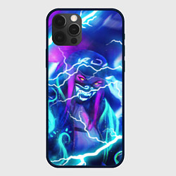 Чехол для iPhone 12 Pro KDA FLASHLIGHT NEON КДА В МАСКЕ LEAGUE OF LEGENDS, цвет: 3D-черный