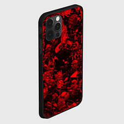 Чехол для iPhone 12 Pro DOTA 2 HEROES RED PATTERN ДОТА 2, цвет: 3D-черный — фото 2