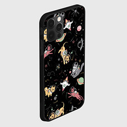 Чехол для iPhone 12 Pro Космические коты, цвет: 3D-черный — фото 2