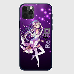 Чехол для iPhone 12 Pro Re: Zero Эмилия, цвет: 3D-черный