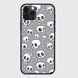 Чехол для iPhone 12 Pro Skulls & bones, цвет: 3D-черный