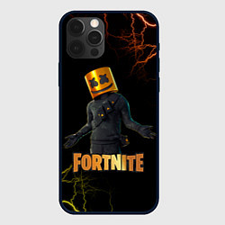 Чехол для iPhone 12 Pro Marshmello Fortnite 3, цвет: 3D-черный