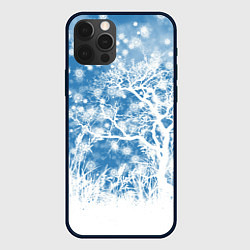 Чехол для iPhone 12 Pro Коллекция Зимняя сказка Зимний пейзаж W-1, цвет: 3D-черный