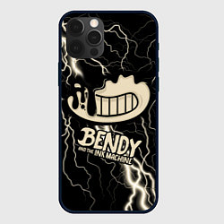 Чехол для iPhone 12 Pro Bendy and the Ink Machine МОЛНИЯ, цвет: 3D-черный