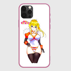 Чехол для iPhone 12 Pro KonoSuba Даркнесс, цвет: 3D-малиновый