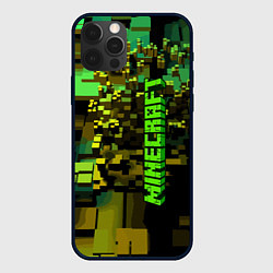 Чехол для iPhone 12 Pro Minecraft, pattern 2022, цвет: 3D-черный