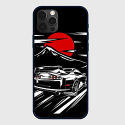 Чехол для iPhone 12 Pro TOYOTA SUPRA Под Луной, цвет: 3D-черный