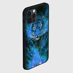 Чехол для iPhone 12 Pro Водяной голубой Тигр, цвет: 3D-черный — фото 2