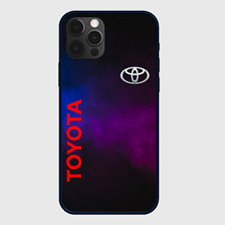 Чехол для iPhone 12 Pro Toyota - неоновый дым, цвет: 3D-черный