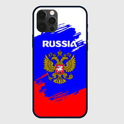 Чехол для iPhone 12 Pro Russia Геометрия, цвет: 3D-черный