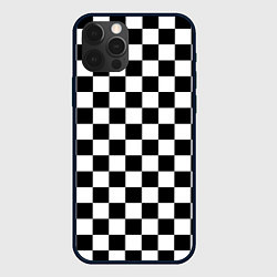 Чехол для iPhone 12 Pro Chess Squares Cubes, цвет: 3D-черный