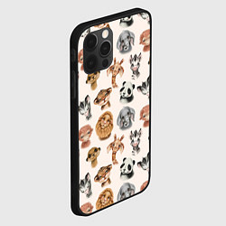 Чехол для iPhone 12 Pro Милые дикие животные, цвет: 3D-черный — фото 2