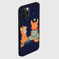Чехол для iPhone 12 Pro Маленький принц и лис смотрят на небо, цвет: 3D-черный — фото 2