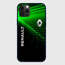 Чехол для iPhone 12 Pro Renault green, цвет: 3D-черный