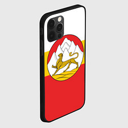 Чехол для iPhone 12 Pro Северная Осетия Алания Флаг, цвет: 3D-черный — фото 2