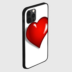 Чехол для iPhone 12 Pro Сердце большое мультяшное, цвет: 3D-черный — фото 2