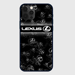 Чехол для iPhone 12 Pro LEXUS SPORT PATTERN, цвет: 3D-черный