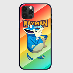 Чехол для iPhone 12 Pro Rayman globox радуга, цвет: 3D-черный