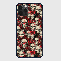 Чехол для iPhone 12 Pro Кровавые Черепа Skulls, цвет: 3D-черный