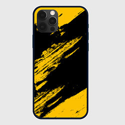 Чехол iPhone 12 Pro BLACK AND YELLOW GRUNGE ГРАНЖ