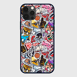 Чехол для iPhone 12 Pro Рисунок колледж, цвет: 3D-черный
