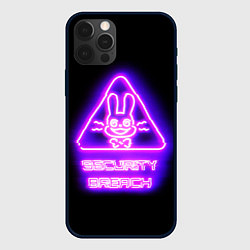Чехол для iPhone 12 Pro Five Nights at Freddys: Security Breach логотип, цвет: 3D-черный