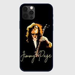 Чехол для iPhone 12 Pro Led Zeppelin Лед Зеппелин Jimmy Page, цвет: 3D-черный