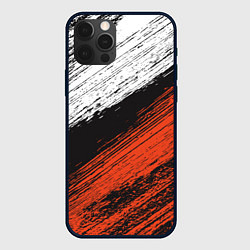 Чехол для iPhone 12 Pro БЕЛО-РЫЖИЙ ГРАНЖ, цвет: 3D-черный