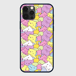 Чехол для iPhone 12 Pro Cute pattern of seals, цвет: 3D-черный
