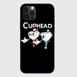 Чехол для iPhone 12 Pro Cuphead грозные ребята из Криминального чтива, цвет: 3D-черный