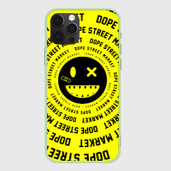 Чехол для iPhone 12 Pro Счастливый Смайлик Yellow Dope Street Market, цвет: 3D-салатовый