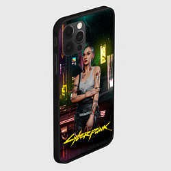 Чехол для iPhone 12 Pro Judy cyberpunk2077, цвет: 3D-черный — фото 2