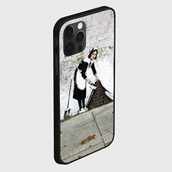 Чехол для iPhone 12 Pro Banksy - Бэнкси уборщица, цвет: 3D-черный — фото 2