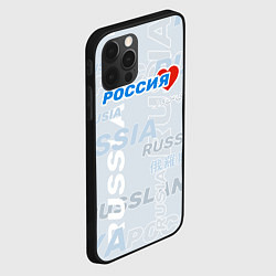 Чехол для iPhone 12 Pro Россия - на разных языках мира, цвет: 3D-черный — фото 2