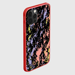 Чехол для iPhone 12 Pro Цветная абстракция брызгами, цвет: 3D-красный — фото 2