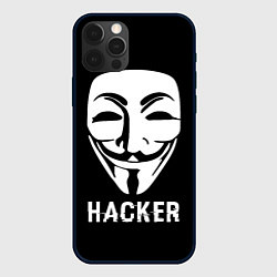 Чехол для iPhone 12 Pro HACKER Маска V, цвет: 3D-черный