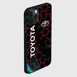 Чехол для iPhone 12 Pro Toyota соты, цвет: 3D-черный — фото 2