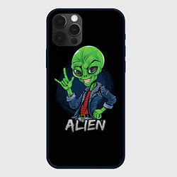 Чехол для iPhone 12 Pro ALIEN ИНОПЛАНЕТЯНИН, цвет: 3D-черный